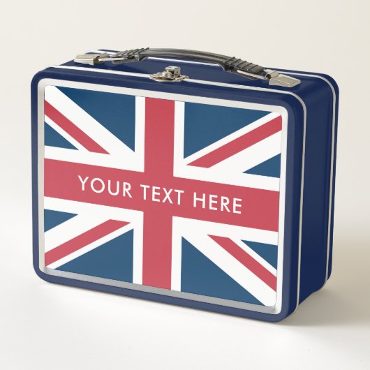 Lunch Box Le drapeau britannique Union Jack bleu (Devant)