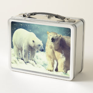 Lunch Box Le midi, amusez-vous les ours polaires sur la glac