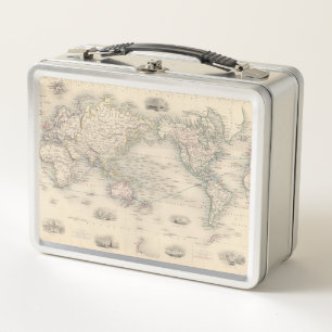 Lunch Box Le monde sur la projection de Mercator
