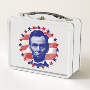 Lunch Box Le président Abraham Lincoln Étoiles et rayures