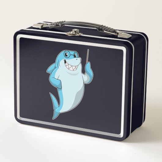 Lunch Box Le requin comme enseignant avec pointeur (Devant)