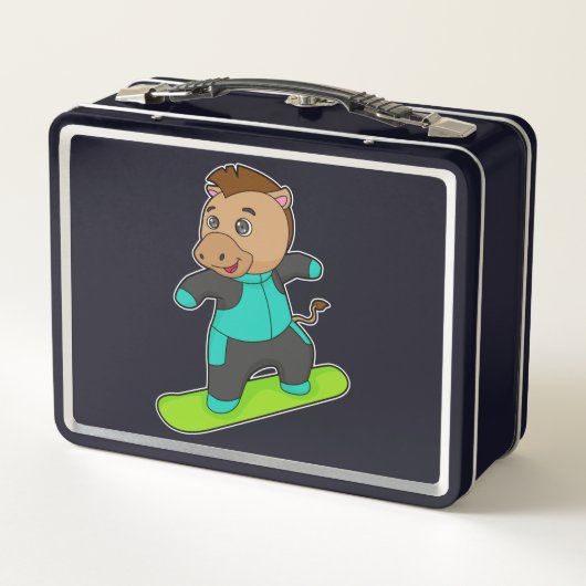 Lunch Box Le snowboarder de Horse (Dos)
