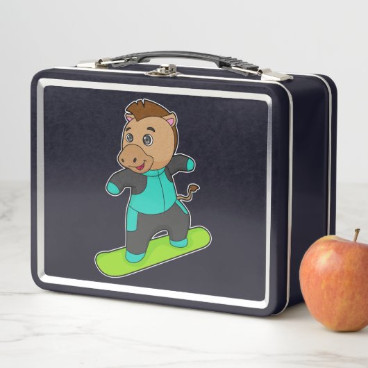 Lunch Box Le snowboarder de Horse (En situation)