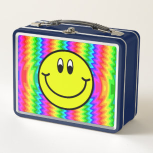 Lunch Box Le Sourire face Emoji Colorful Metal Lunbox