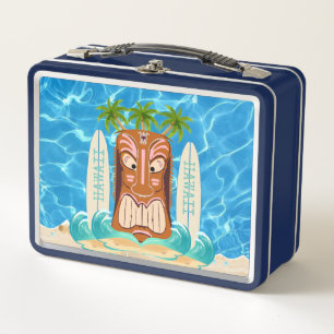 Lunch Box Le Surf Tiki Man Hawaii