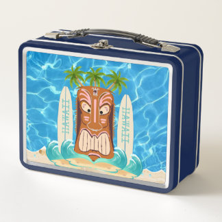 Lunch Box Le Surf Tiki Man Hawaii