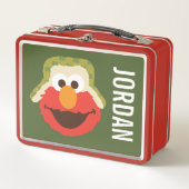 Lunch Box Le visage d'Elmo Woodland | Ajouter Votre Nom (Devant)
