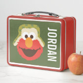 Lunch Box Le visage d'Elmo Woodland | Ajouter Votre Nom (En situation)