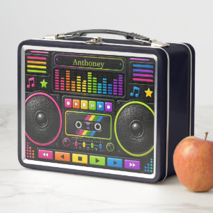 Lunch Box Lecteur de Musique Boombox Coloré Personnalisé pou