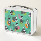 Lunch Box Lémurs tropicaux - aigue-marine (Dos)