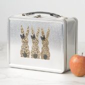 Lunch Box Leopard Cute Bunny Bow Funny Christian Easter Day  (En situation)