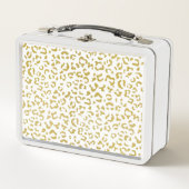 Lunch Box Leopard d'or, Parties scintillant d'or, Empreinte (Devant)