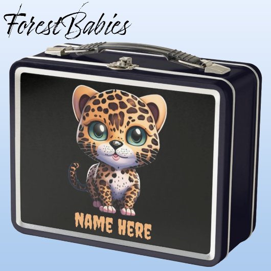 Lunch Box Leopard Kitten Jungle Safari animal Kitty Chat