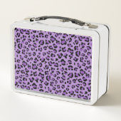 Lunch Box Leopard Print, Léopard Spots, Purple Leopard (Dos)