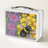 Lunch Box Les abeilles dans une prairie à fleurs (Dos)