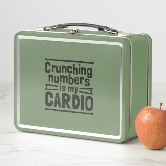 Lunch Box Les Chiffres De Crunching Est Mon Cardio (En situation)