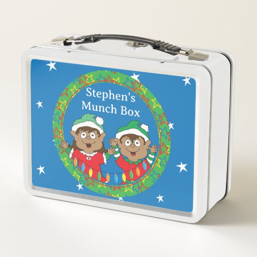 Lunch Box Les elfes de Noël Cheveux foncés (Dos)