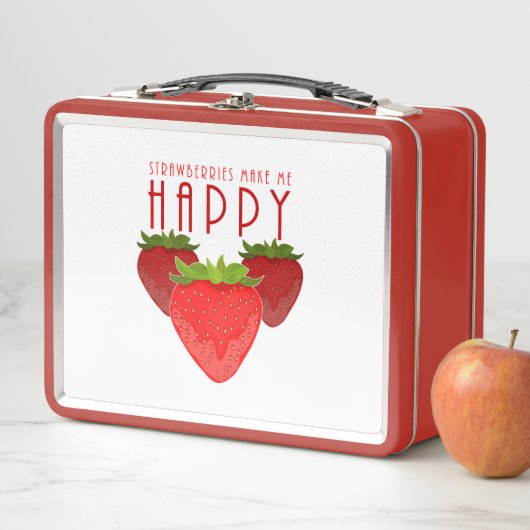 Lunch Box Les Fraises Me Rendent Heureux (En situation)
