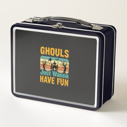 Lunch Box Les goules veulent juste s'amuser Design Halloween (Devant)