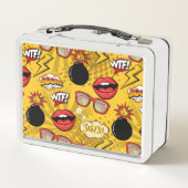 Lunch Box Les lèvres rétro Bomb Rouge/Or ID553 (Dos)