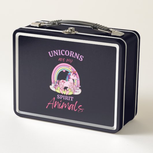 Lunch Box Les licornes sont mes animaux d'esprit (Devant)