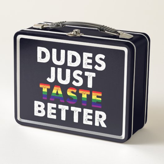 Lunch Box Les mecs Goûtent une meilleure idée de cadeau Gay (Devant)