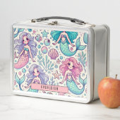 Lunch Box Les sirènes d'enfant personnalisées (En situation)