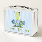Lunch Box Lettre I Inchworm et En vichy Monogrammed Boys (Dos)