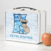 LUNCH BOX LETTRE KALA BLEUE ET CHOUFFRE K (En situation)