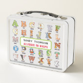 Lunch Box Lettre S Snake Ajouter Nom Allergies Retour À L'Éc (Dos)