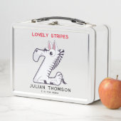 Lunch Box Lettre Z Zebra Ajouter Nom Allergies Retour À L'Éc (En situation)