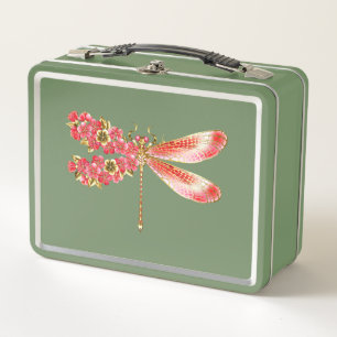 Lunch Box libellule de fleurs avec sakura de bijoux