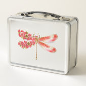 Lunch Box libellule de fleurs avec sakura de bijoux (Dos)