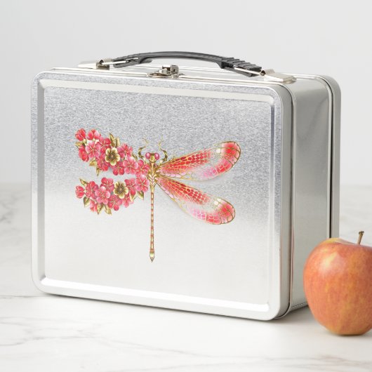 Lunch Box libellule de fleurs avec sakura de bijoux (En situation)