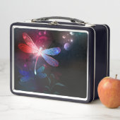 Lunch Box libellule rouge brillante (En situation)
