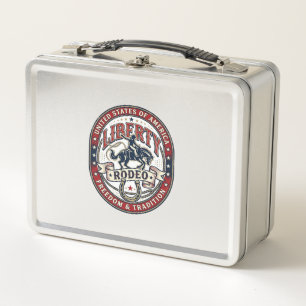 Lunch Box Liberty Rodeo Patriotique Patriotique Rodeo Wester
