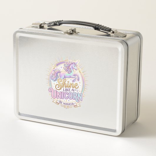 Lunch Box Licorne Brille Comme une Licorne POD Prêt Marché (Devant)