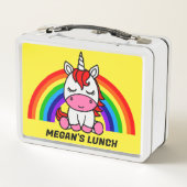 Lunch Box Licorne des Petites Filles Retour à l'École (Dos)