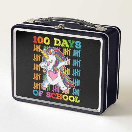 Lunch Box Licorne Enseignante 100 Jours D'École (Devant)