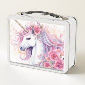 Lunch Box Licorne Florale Rose Mignonne (Dos)