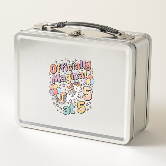 Lunch Box Licorne officiellement magique à 5 conceptions bla (Devant)
