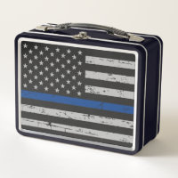 Ligne Bleue Mince - Officier de Police - Drapeau A