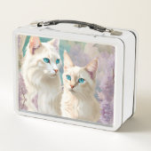 Lunch Box Lilac Lynx Point Siamese Portrait Art (Dos)