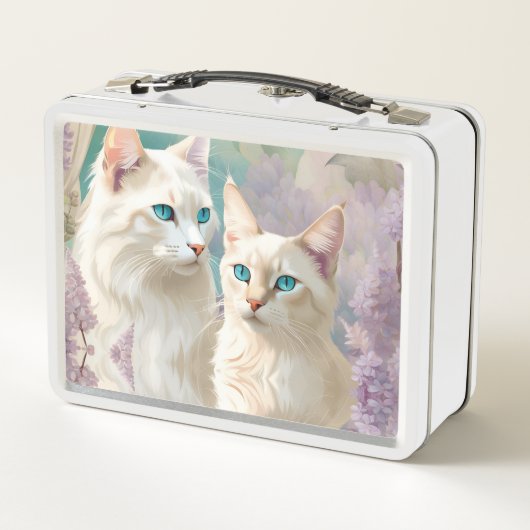 Lunch Box Lilac Lynx Point Siamese Portrait Art (Dos)