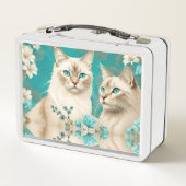 Lunch Box Lilac Lynx Point Siamese Portrait Art (Dos)