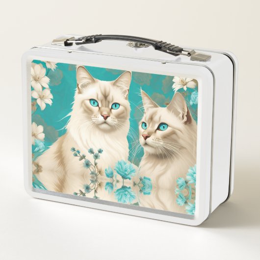 Lunch Box Lilac Lynx Point Siamese Portrait Art (Dos)