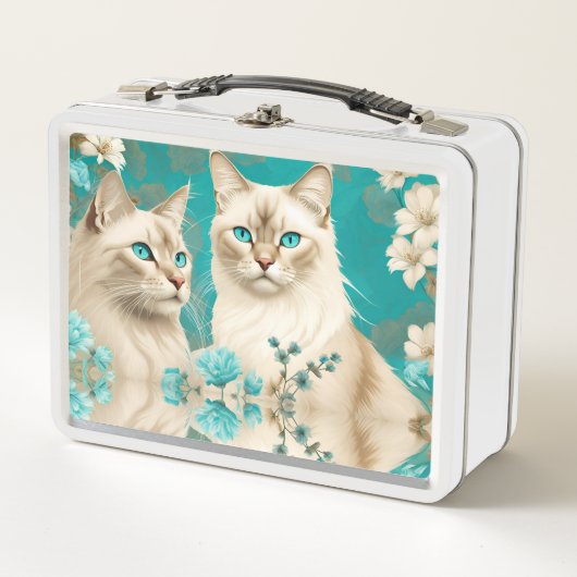 Lunch Box Lilac Lynx Point Siamese Portrait Art (Devant)
