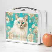 Lunch Box Lilac Lynx Point Siamese Portrait Art Anniversaire (En situation)