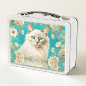 Lunch Box Lilac Lynx Point Siamese Portrait Art Anniversaire (Dos)
