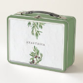 Lunch Box L'île méditerranéenne grecque Feuille d'olive (Devant)